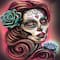 Sparkly Selections Day of the Dead Woman Diamond Painting Kit, Square Diamonds